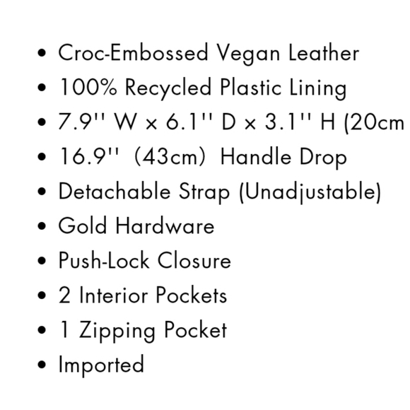 NWT Friday by JW PEI Brown Croc Flap Bag - Picture 4 of 6